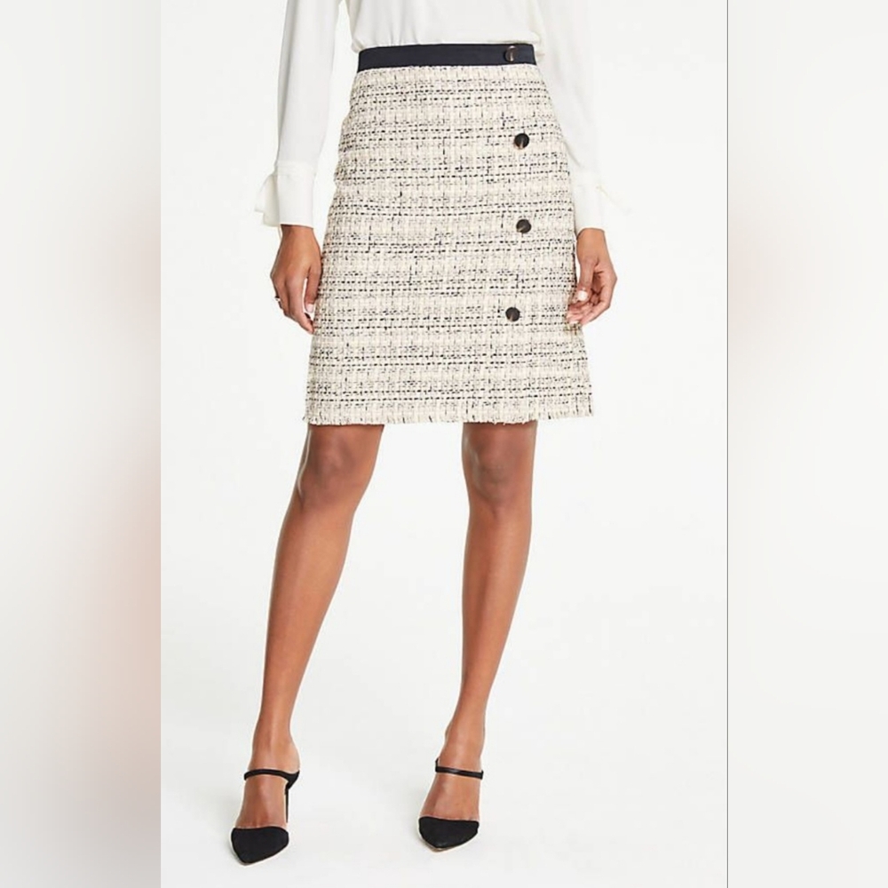 Ann Taylor Tweed Skirt Sz 8 NWT